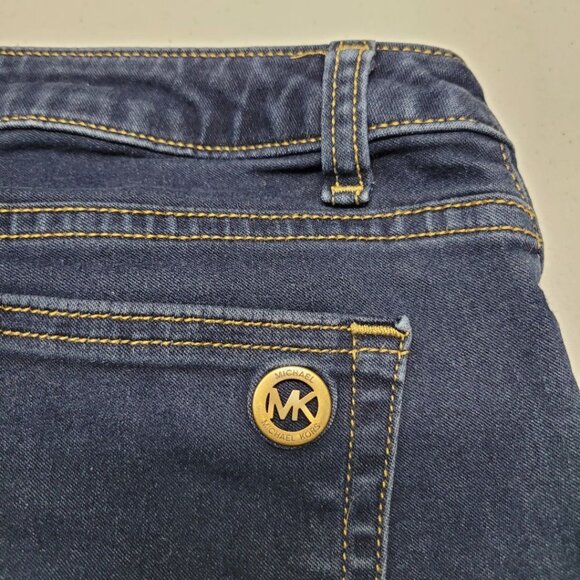 Michael Kors Jeans Dark Denim Izzy Skinny Womens Size 8 Small Modern Classic - Picture 10 of 11